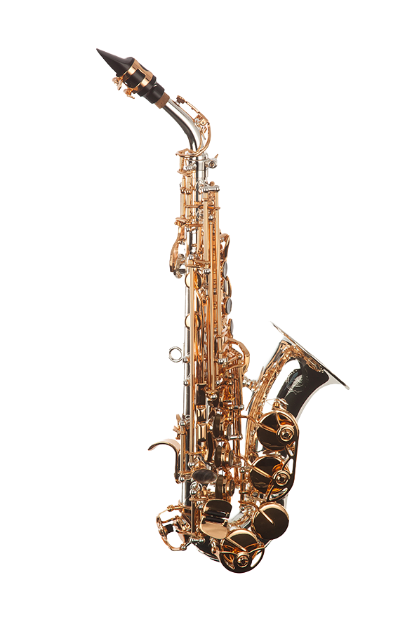 Dakota XL Series Curved Soprano Saxophone - Silver Plated/Gold Keys