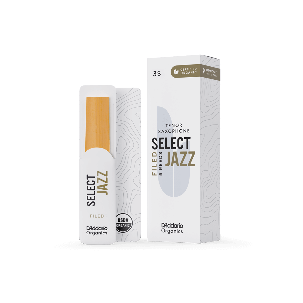 D'Addario Organic Select Jazz Filed Tenor Saxophone Reeds - Box of 5