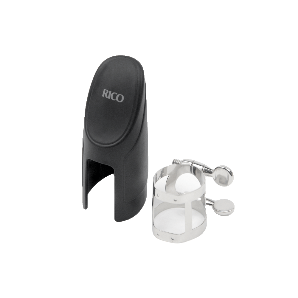 Rico Soprano Saxophone Ligature & Cap Set - Nickel Plated