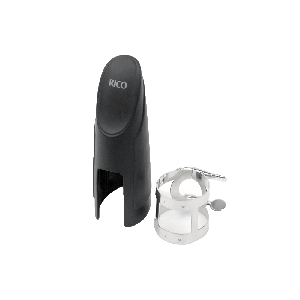 Rico Tenor Saxophone Ligature & Cap Set - Nickel Plated