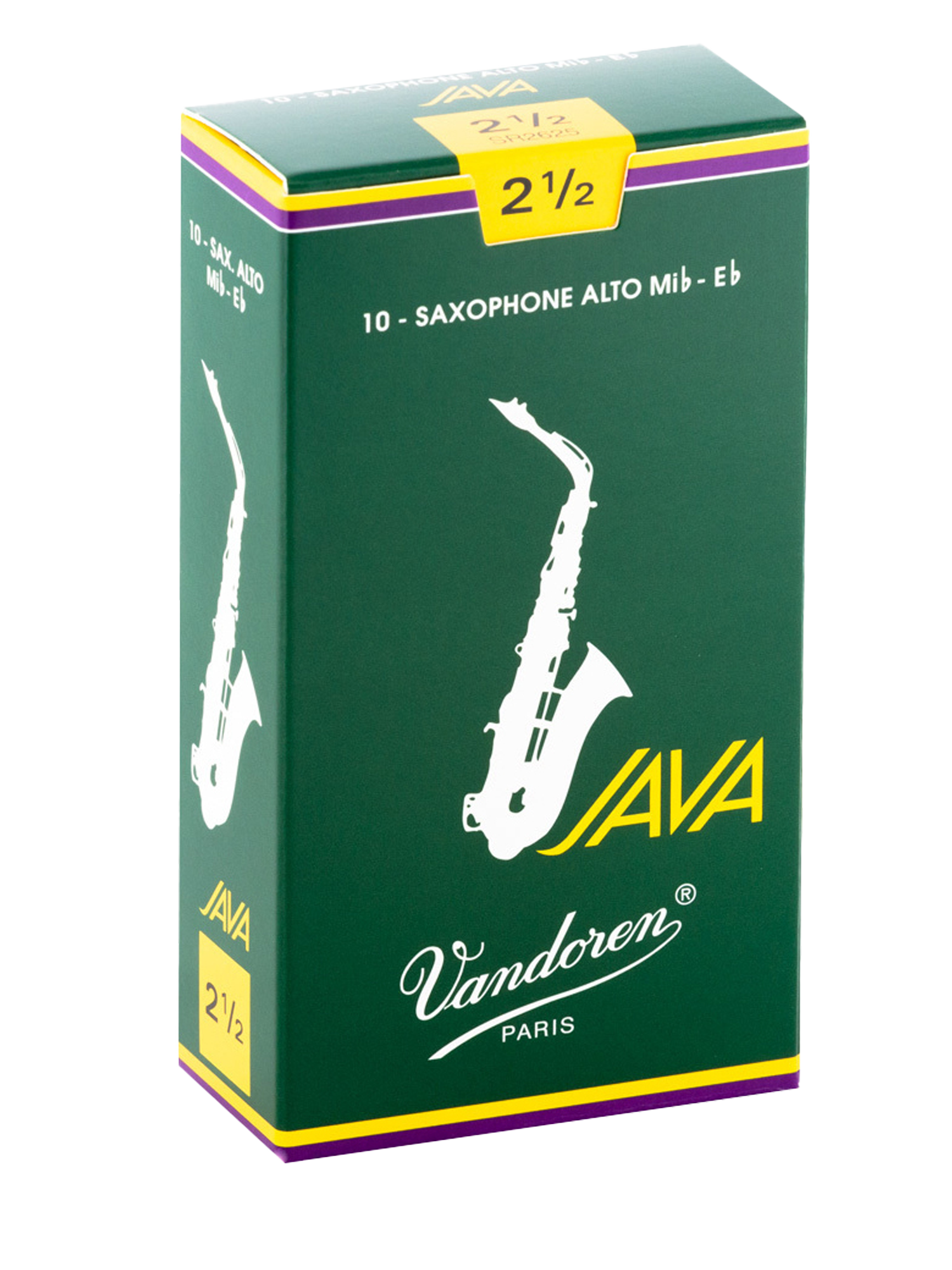 Vandoren JAVA Green Alto Saxophone Reeds - Box of 10