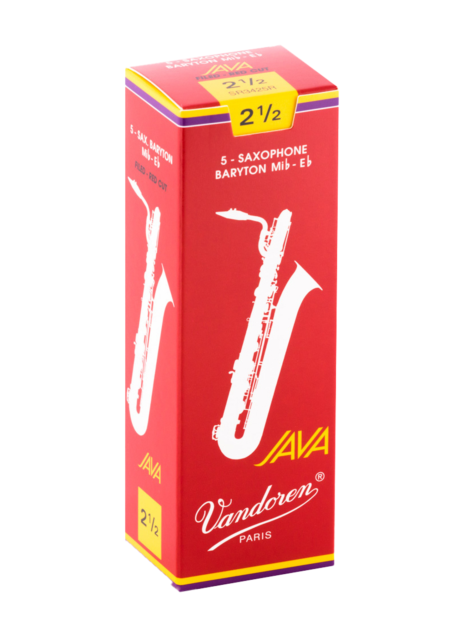 Vandoren JAVA Red Baritone Saxophone Reeds - Box of 5